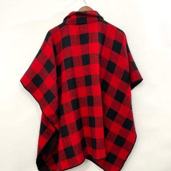 MARCUS ADLER Plaid Poncho Cape Shawl One Size Fits Most Soft - Picture 4 of 13